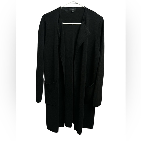 J. Crew Black Collarless Sweater Blazer - Picture 4 of 7